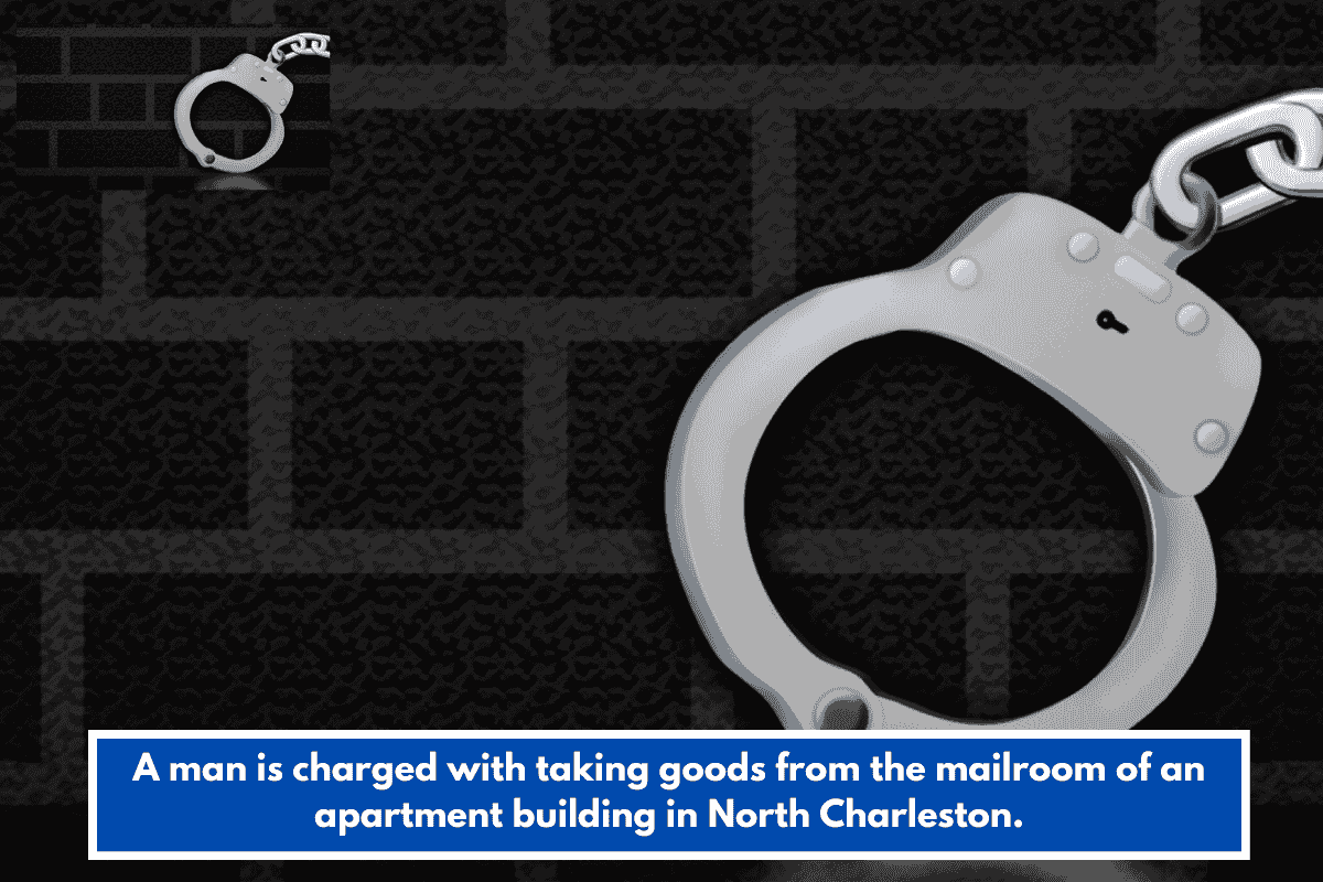 A man is charged with taking goods from the mailroom of an apartment building in North Charleston.