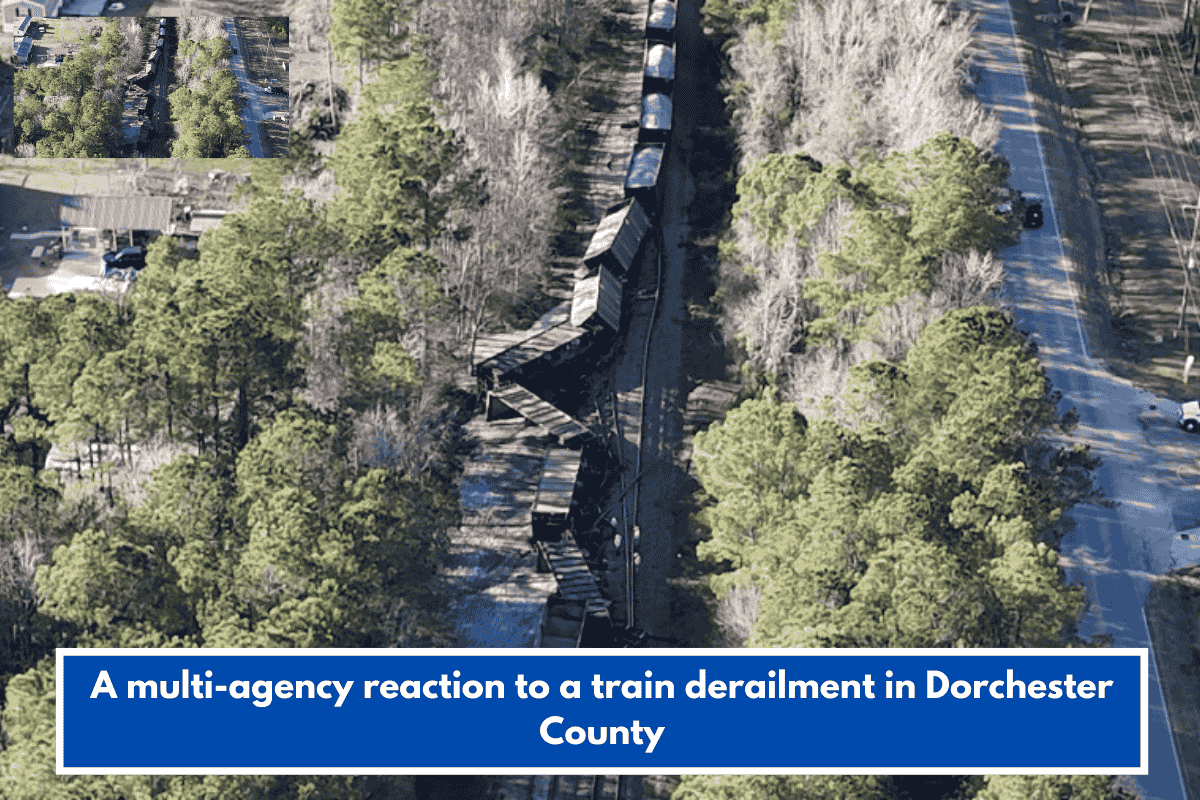 A multi-agency reaction to a train derailment in Dorchester County