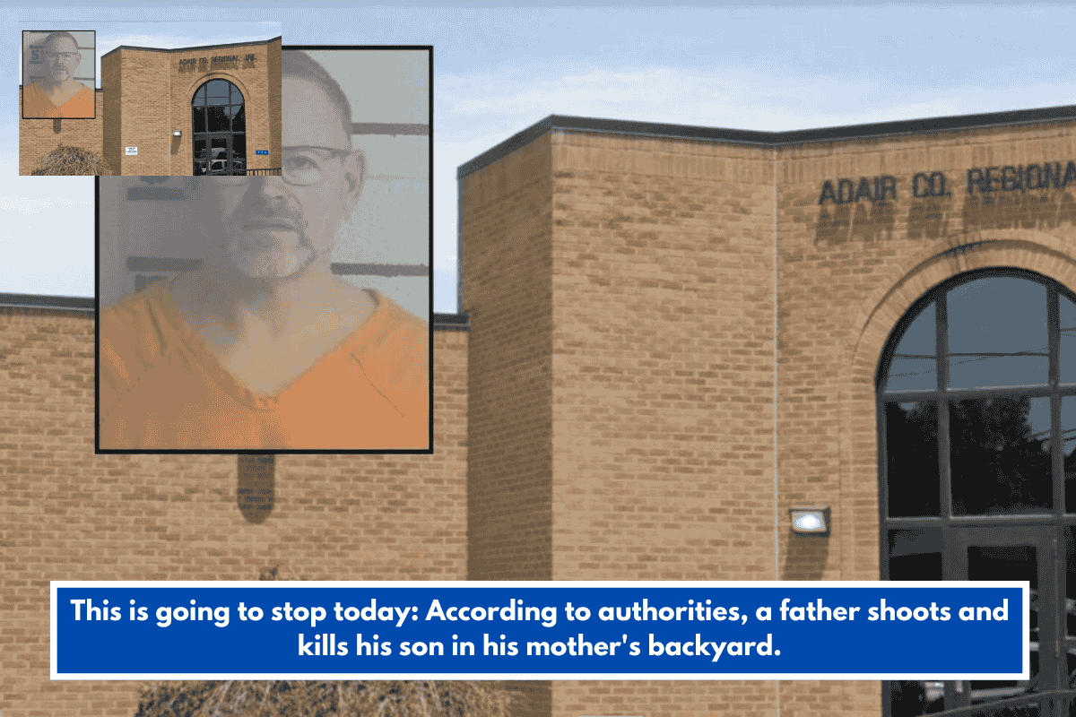 This is going to stop today: According to authorities, a father shoots and kills his son in his mother's backyard.