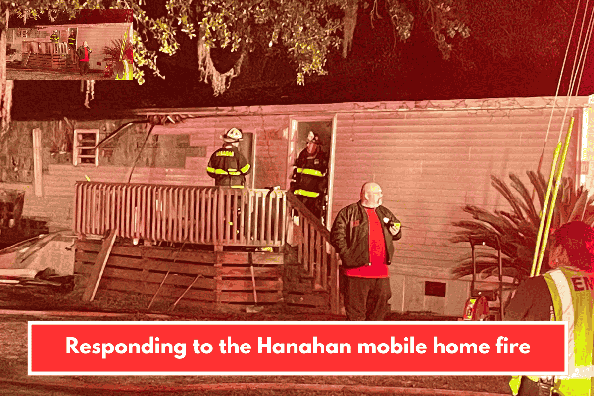 Responding to the Hanahan mobile home fire