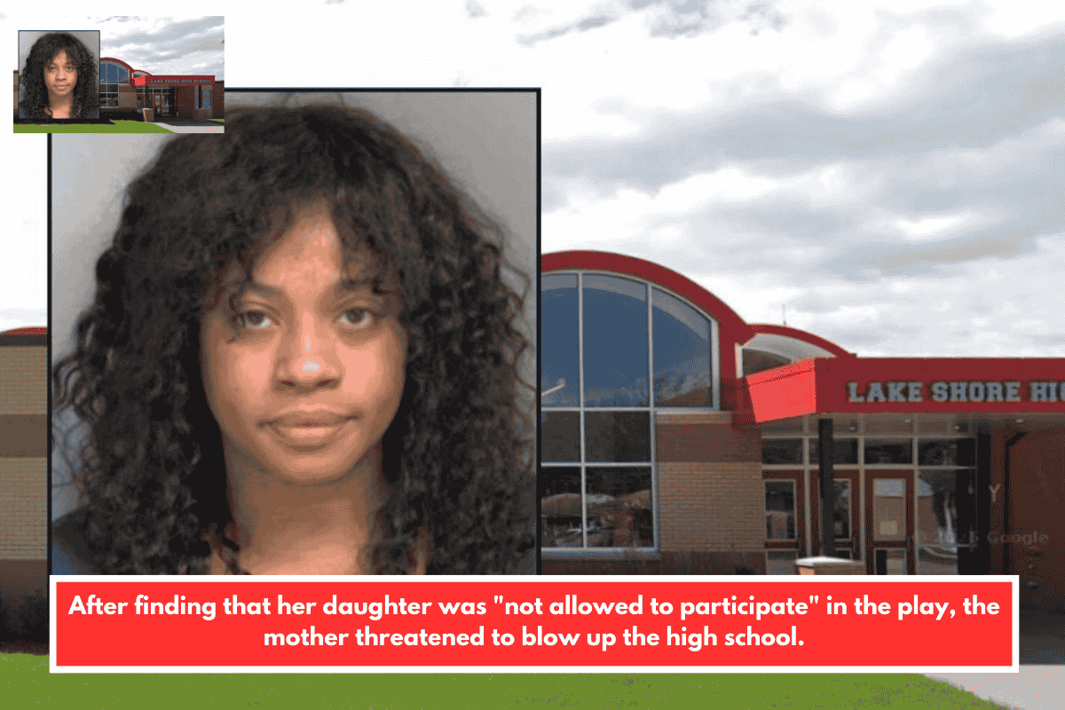 After finding that her daughter was "not allowed to participate" in the play, the mother threatened to blow up the high school.