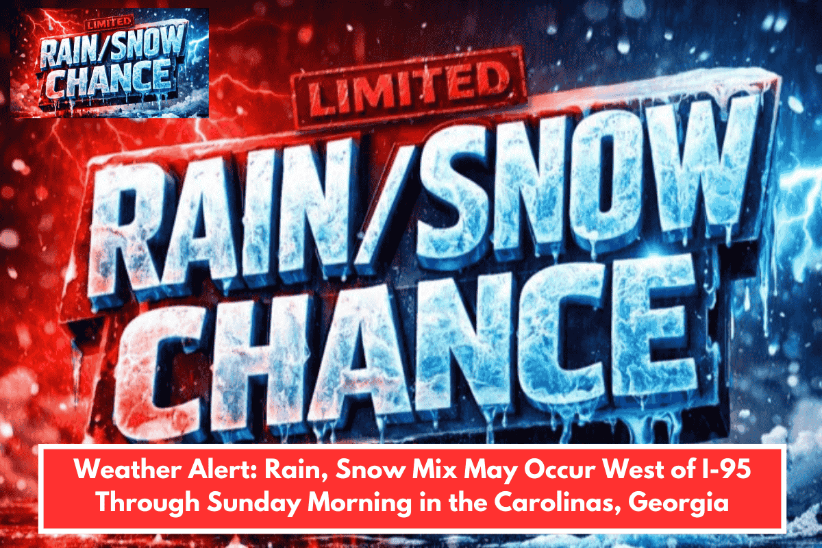 Weather Alert: Rain, Snow Mix May Occur West of I-95 Through Sunday Morning in the Carolinas, Georgia