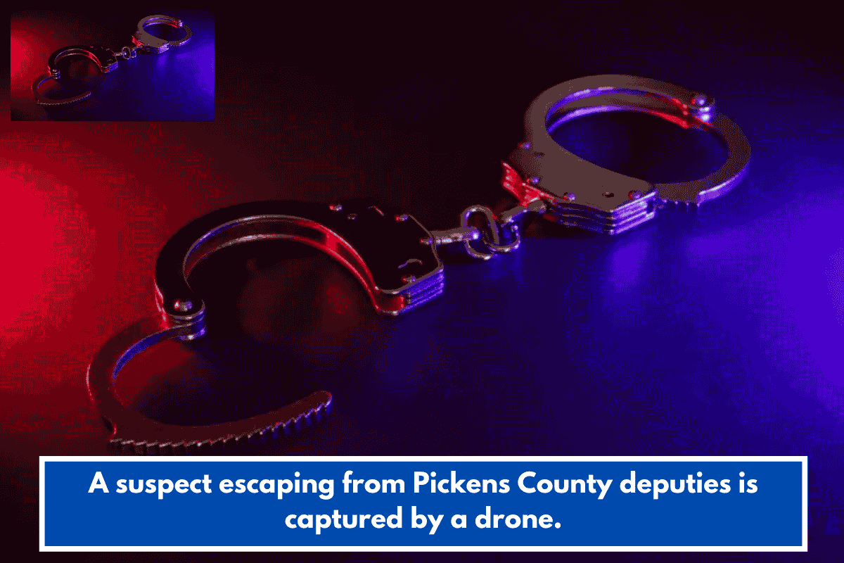 A suspect escaping from Pickens County deputies is captured by a drone.