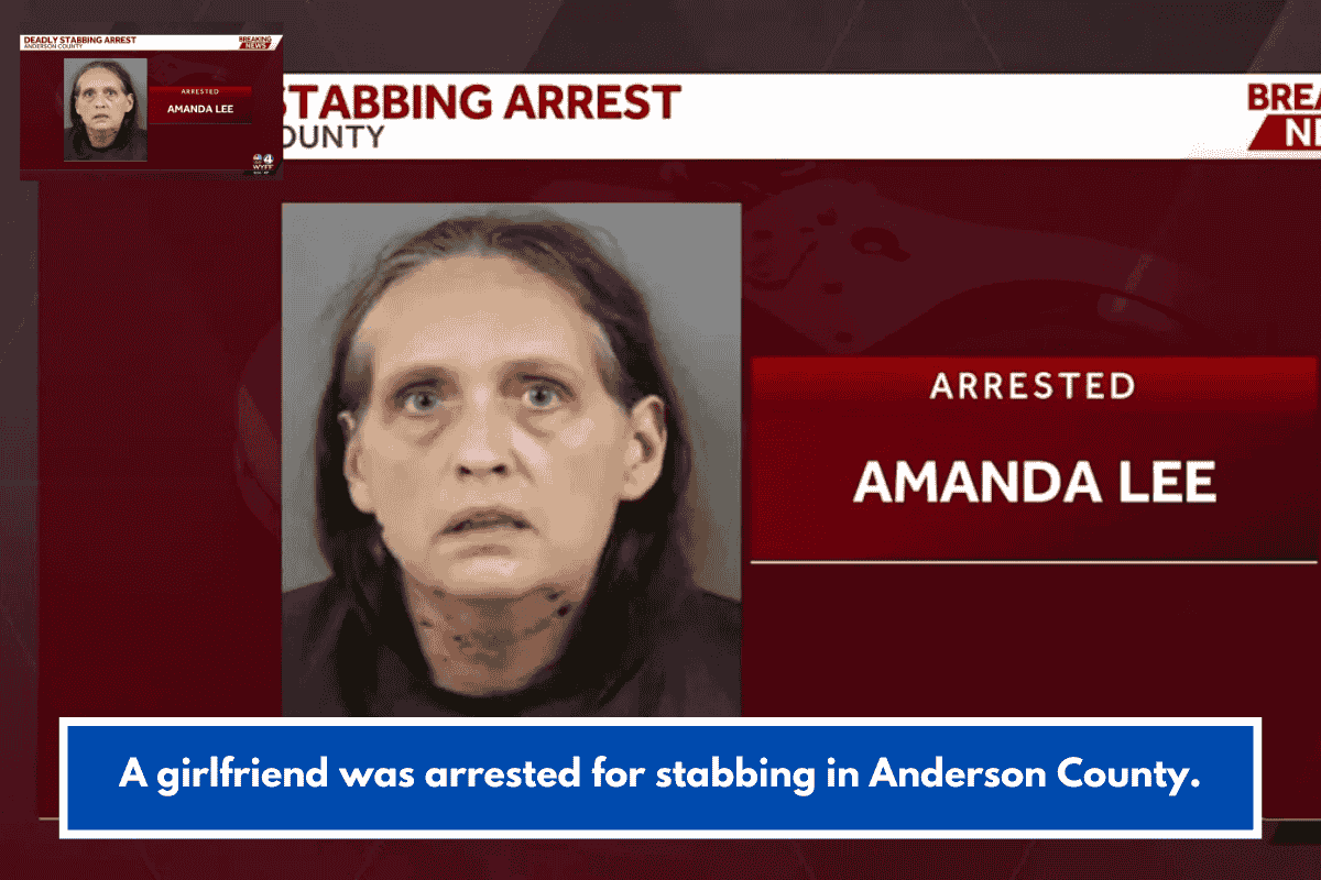 A girlfriend was arrested for stabbing in Anderson County.