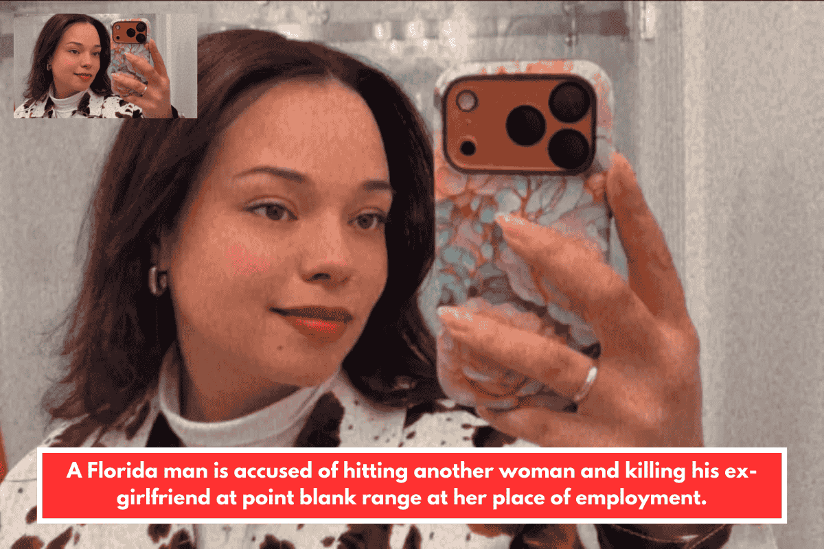 A Florida man is accused of hitting another woman and killing his ex-girlfriend at point blank range at her place of employment.