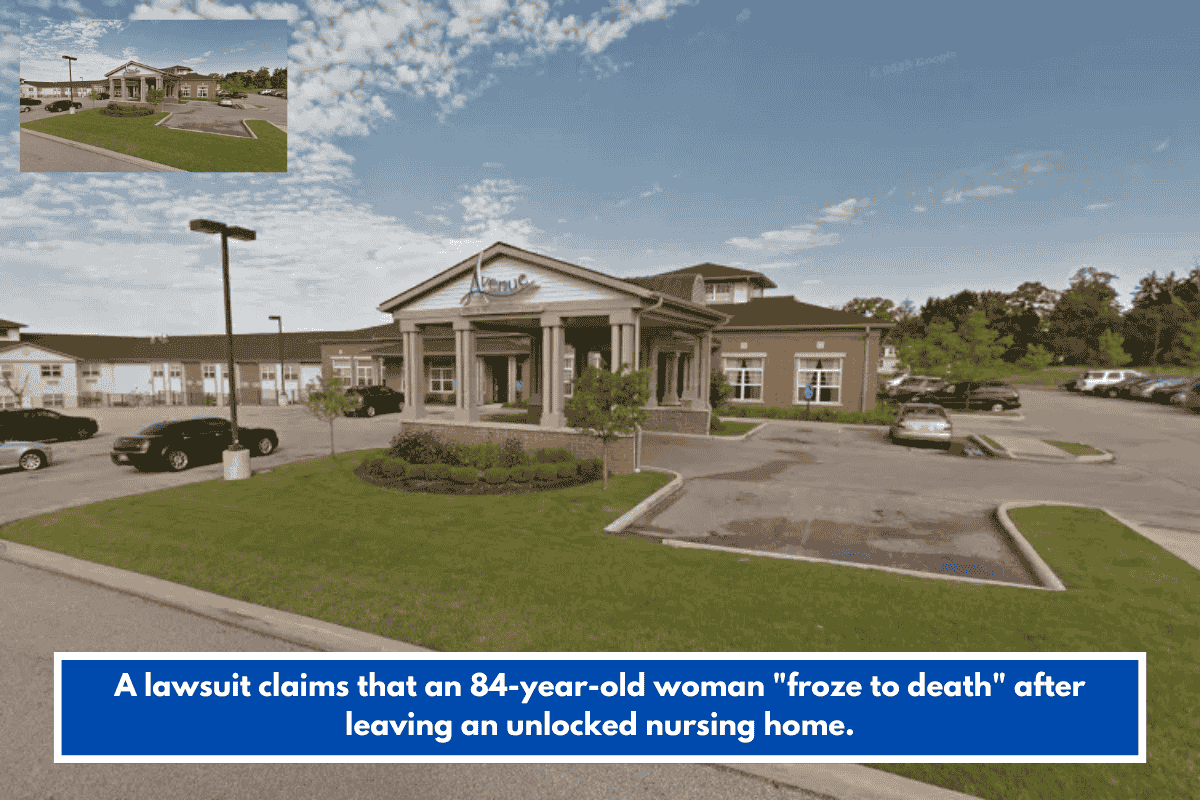 A lawsuit claims that an 84-year-old woman "froze to death" after leaving an unlocked nursing home.