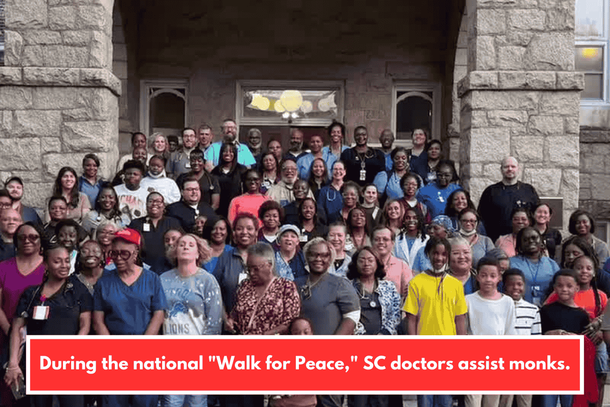 During the national "Walk for Peace," SC doctors assist monks.