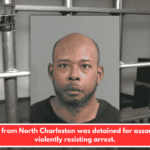 A man from North Charleston was detained for assault and violently resisting arrest.