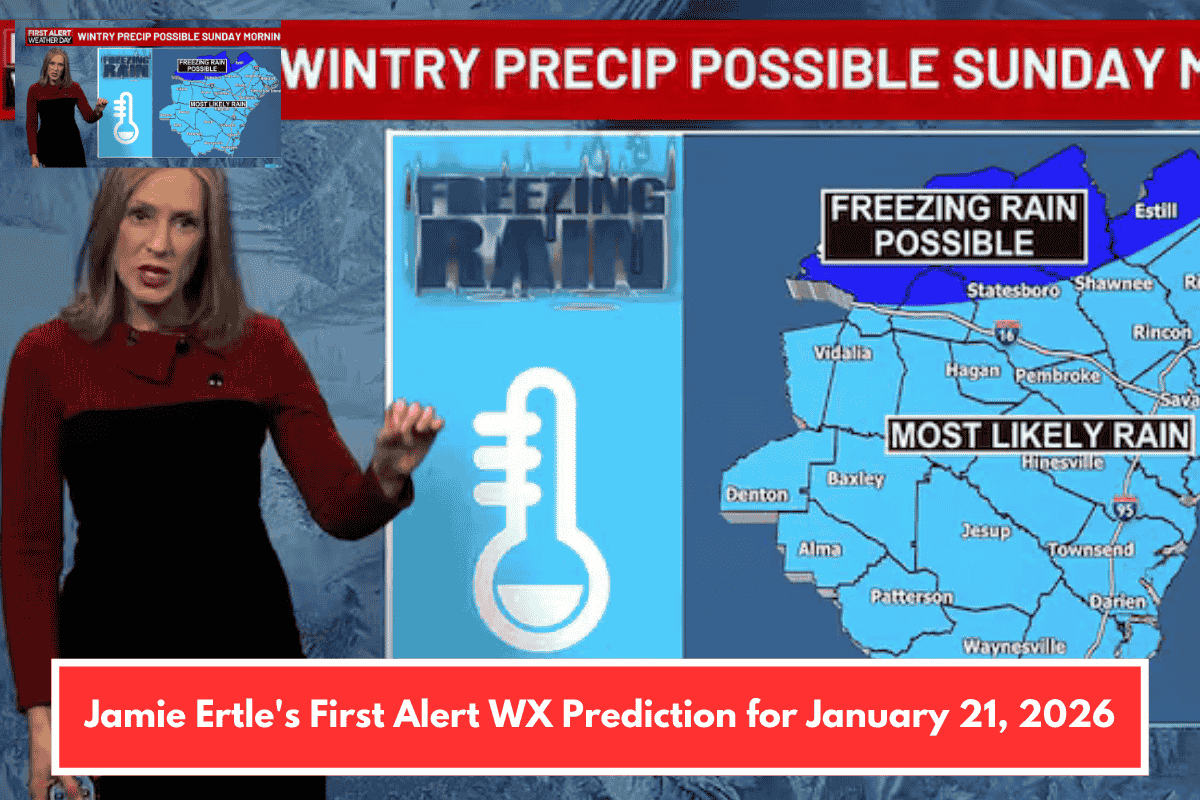 Jamie Ertle's First Alert WX Prediction for January 21, 2026