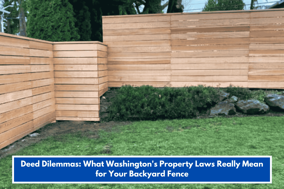 Deed Dilemmas: What Washington's Property Laws Really Mean for Your Backyard Fence
