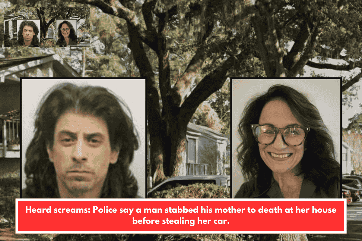 Heard screams: Police say a man stabbed his mother to death at her house before stealing her car.