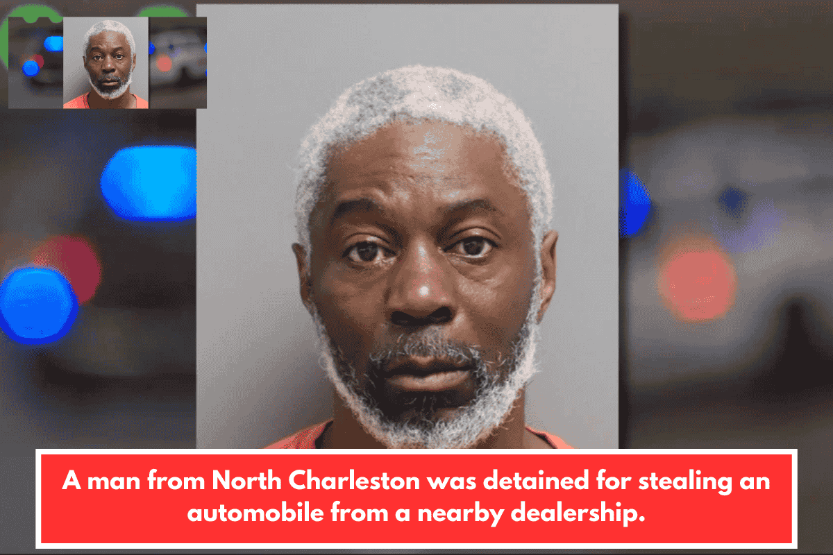 A man from North Charleston was detained for stealing an automobile from a nearby dealership.