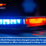 Police in North Charleston have charged a man after he reportedly intimidated an officer and attempted to kidnap a child.