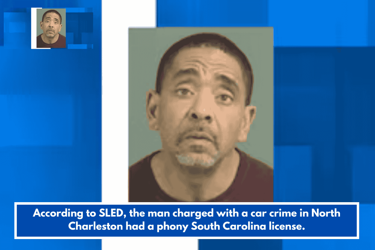 According to SLED, the man charged with a car crime in North Charleston had a phony South Carolina license.