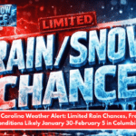 South Carolina Weather Alert: Limited Rain Chances, Freezing Conditions Likely January 30-February 5 in Columbia.