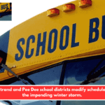 Grand Strand and Pee Dee school districts modify schedules due to the impending winter storm.