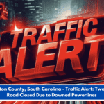 Lexington County, South Carolina - Traffic Alert: Two Notch Road Closed Due to Downed Powerlines