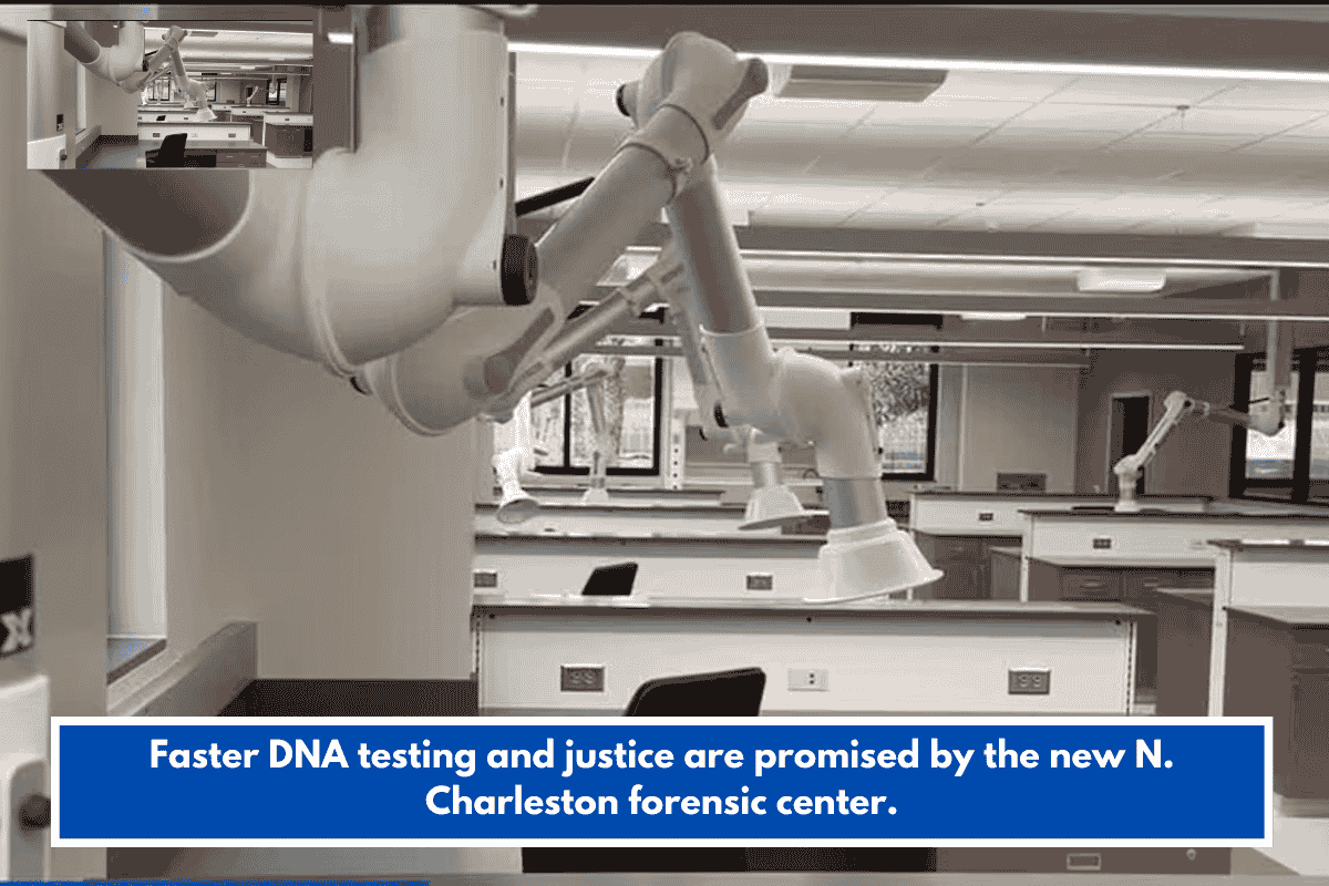 Faster DNA testing and justice are promised by the new N. Charleston forensic center.