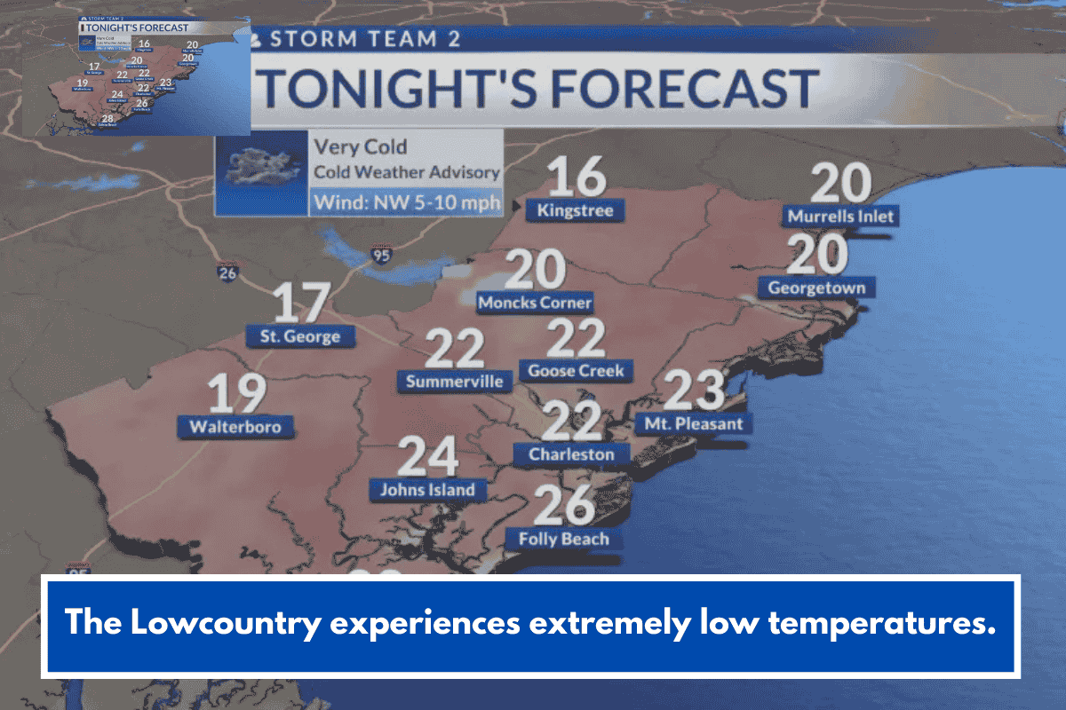 The Lowcountry experiences extremely low temperatures.