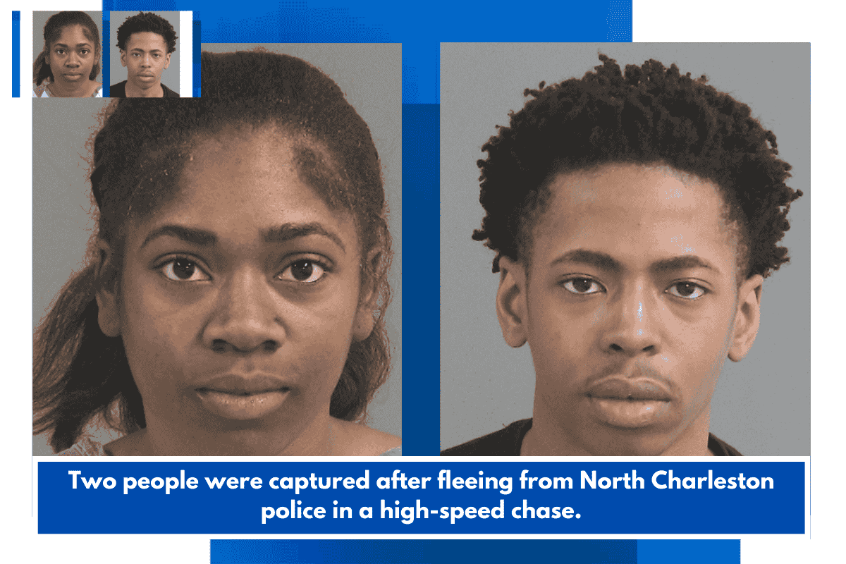 Two people were captured after fleeing from North Charleston police in a high-speed chase.