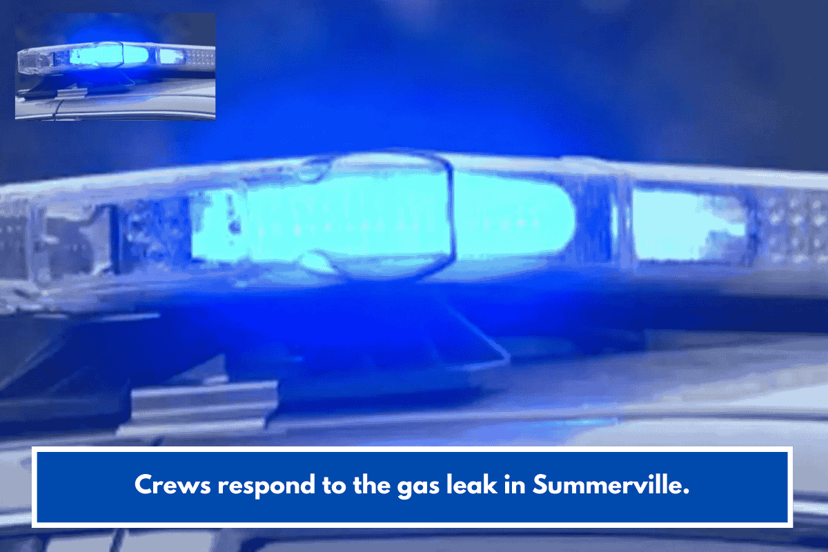 Crews respond to the gas leak in Summerville.
