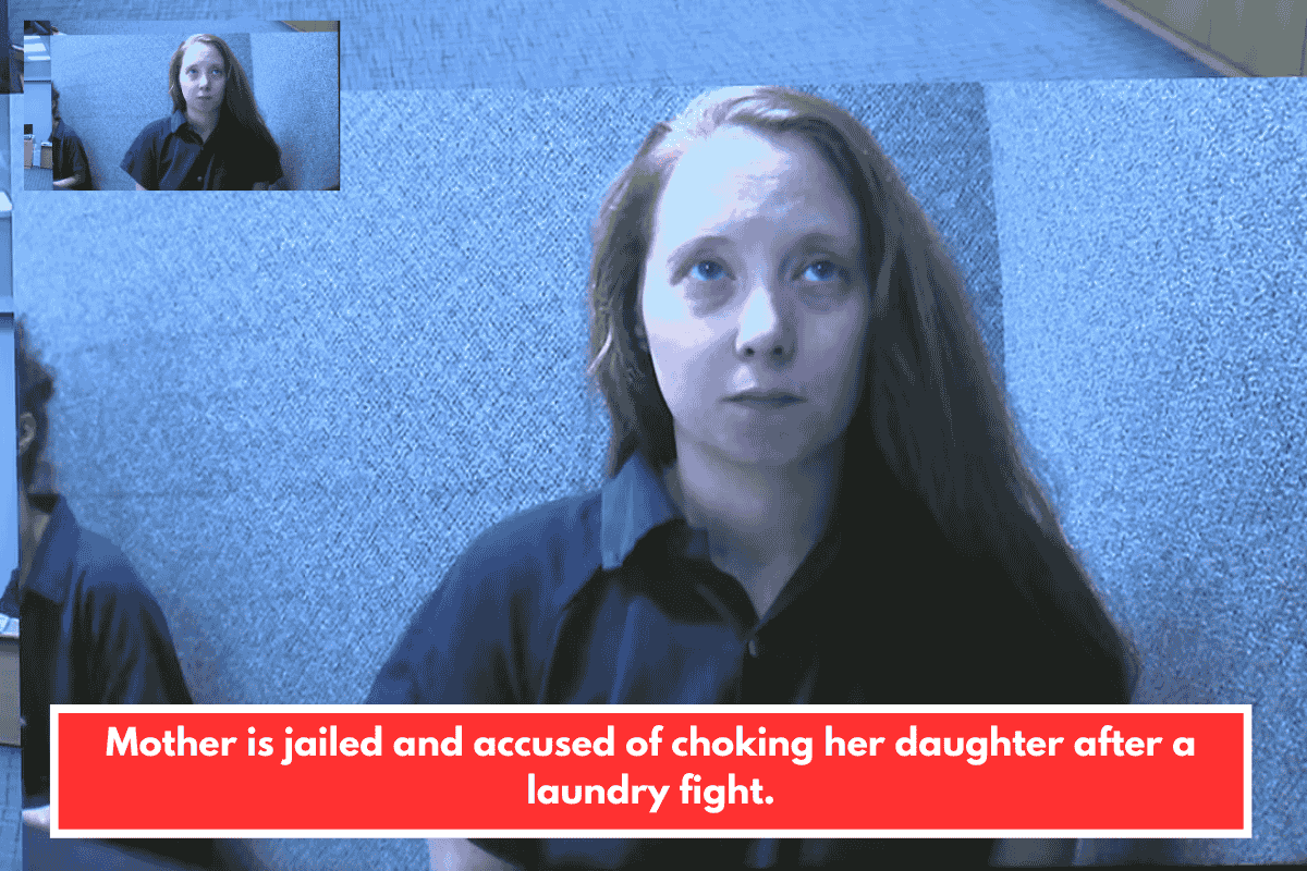 Mother is jailed and accused of choking her daughter after a laundry fight.