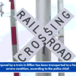 A man injured by a train in Dillon has been transported to a hospital in severe condition, according to the police chief.