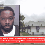 When a man in a GMC truck becomes irate over his merging, the DoorDash driver carrying White Castle is shot and killed.