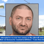 The driver attempted to run over two women on the sidewalk and drag them out of their car because he "wanted to kill them." "I saw them kissing."