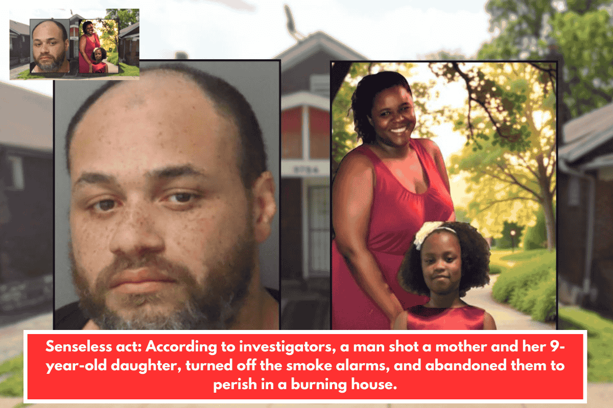 Senseless act: According to investigators, a man shot a mother and her 9-year-old daughter, turned off the smoke alarms, and abandoned them to perish in a burning house.