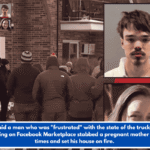 Police said a man who was "frustrated" with the state of the truck he was purchasing on Facebook Marketplace stabbed a pregnant mother seventy times and set his house on fire.