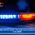 After a fight with his mother, the youth was arrested, according to the NCPD.