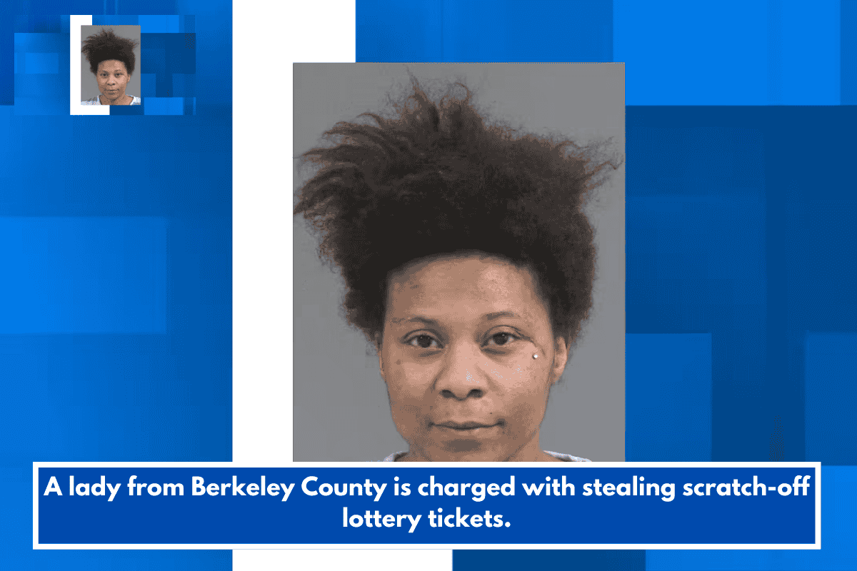 A lady from Berkeley County is charged with stealing scratch-off lottery tickets.