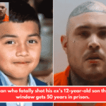 Texas man who fatally shot his ex's 12-year-old son through a window gets 50 years in prison.