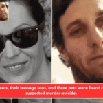 Two parents, their teenage sons, and three pets were found dead in a suspected murder-suicide.