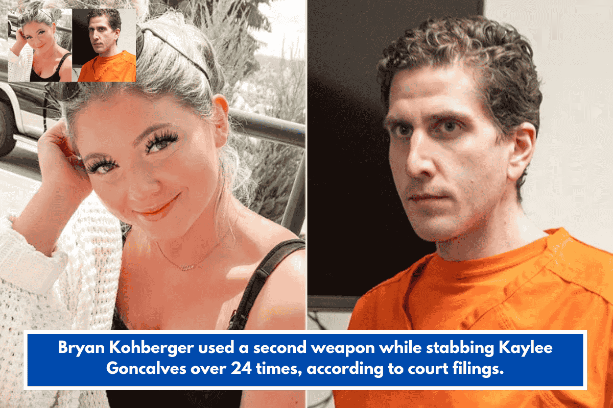 Bryan Kohberger used a second weapon while stabbing Kaylee Goncalves over 24 times, according to court filings.