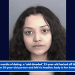 After two months of dating, a 'cold-blooded' 23-year-old hacked off the head of her 55-year-old partner and left his headless body in her home.