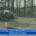 A Friday morning crash on Nexton Parkway resulted in one death and one injury.