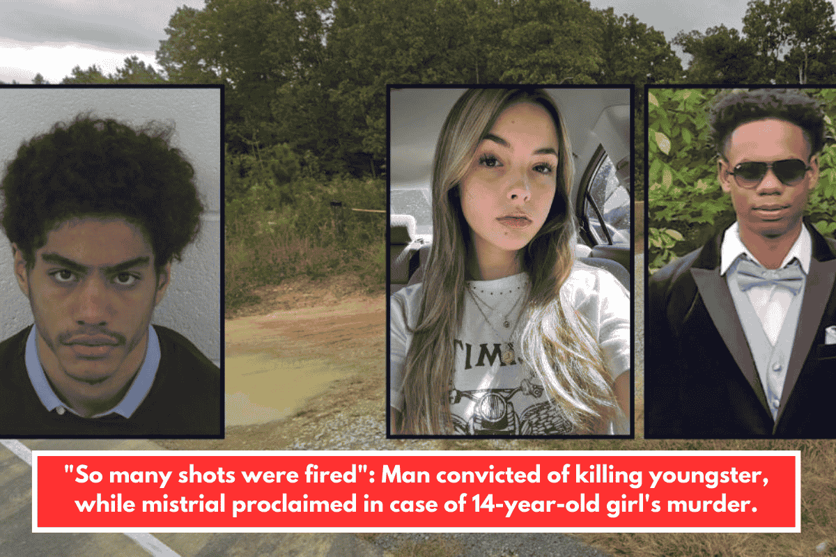 "So many shots were fired": Man convicted of killing youngster, while mistrial proclaimed in case of 14-year-old girl's murder.