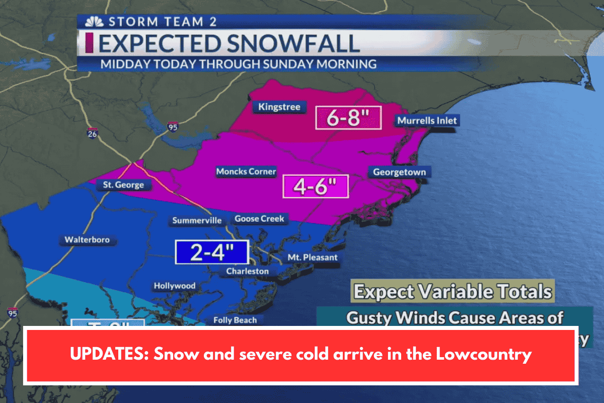UPDATES: Snow and severe cold arrive in the Lowcountry