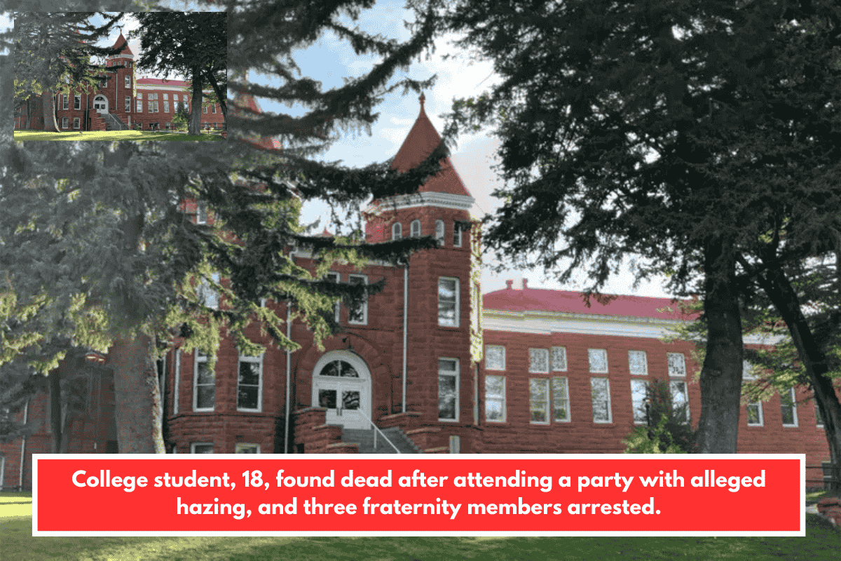 College student, 18, found dead after attending a party with alleged hazing, and three fraternity members arrested.