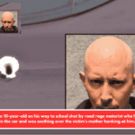 Heard a pop: 10-year-old on his way to school shot by road rage motorist who had his own youngster in the car and was seething over the victim's mother honking at him, cops said.