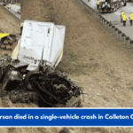 One person died in a single-vehicle crash in Colleton County.