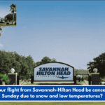 Will your flight from Savannah-Hilton Head be canceled on Sunday due to snow and low temperatures?