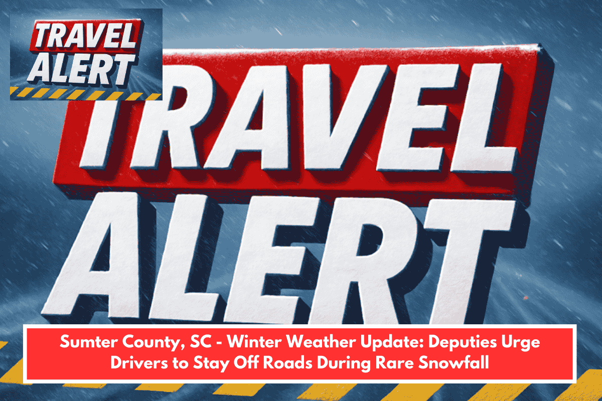 Sumter County, SC - Winter Weather Update: Deputies Urge Drivers to Stay Off Roads During Rare Snowfall