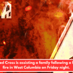 The Red Cross is assisting a family following a house fire in West Columbia on Friday night.