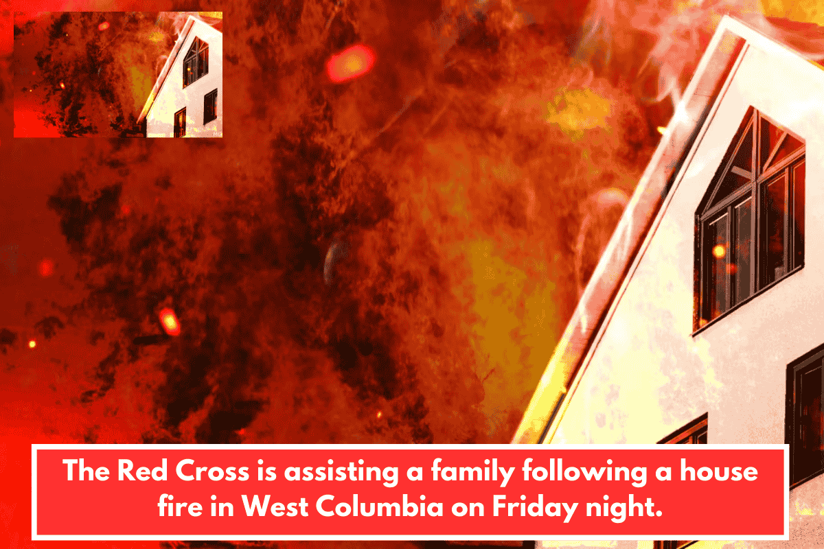 The Red Cross is assisting a family following a house fire in West Columbia on Friday night.