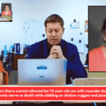 Police report that a woman allowed her 12-year-old son with muscular dystrophy to slowly starve to death while nibbling on chicken nuggets and pizza.