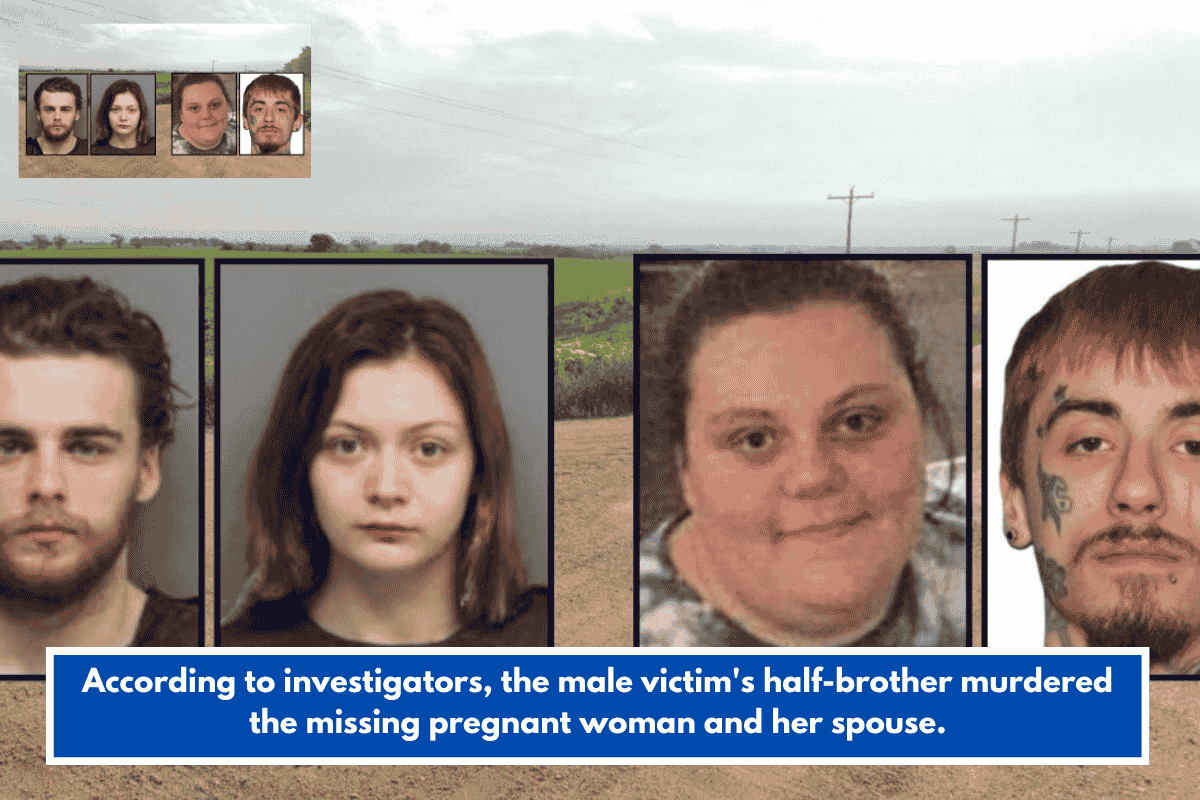 According to investigators, the male victim's half-brother murdered the missing pregnant woman and her spouse.