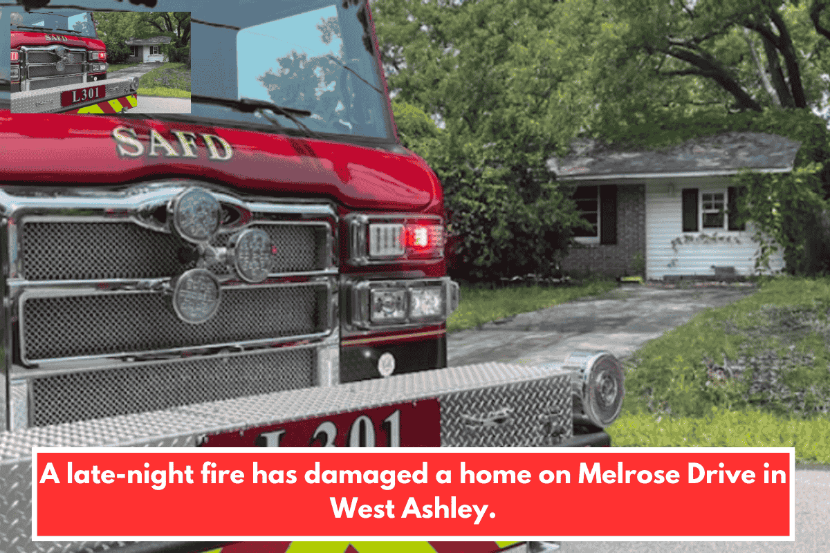 A late-night fire has damaged a home on Melrose Drive in West Ashley.